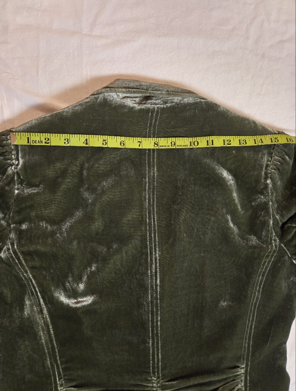 Tahari Deep Forest/Olive Green Velvet Short-Sleeve Blazer - Picture 16 of 16